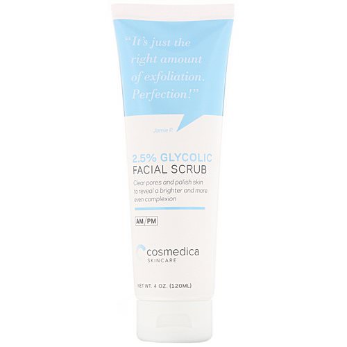 Cosmedica Skincare, 2.5% Glycolic Facial Scrub, 4 oz (120 ml) فوائد