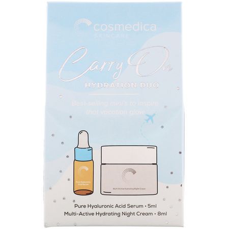 Cosmedica Skincare, Carry On Hydration Duo, 2 Piece Kit:مرطبات ليلية, كريمات