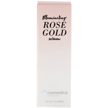 Cosmedica Skincare, Illuminating Rose Gold Serum, 2 oz (60 ml):كريم, مصل حمض الهيال,ر,نيك