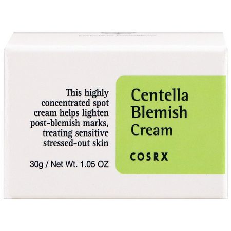 Cosrx, Centella Blemish Cream, 1.05 oz (30 g):عيب, حب الشباب