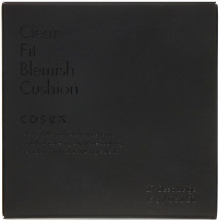 Cosrx, Clear Fit Blemish Cushion, 27 Deep Beige, 0.52 oz (15 g):خافي العي,ب, ال,جه