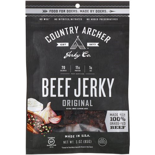 Country Archer Jerky, Beef Jerky, Original, 3 oz (85 g) فوائد