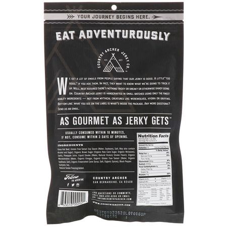 Country Archer Jerky, Beef Jerky, Original, 8 oz (227 g):Meat وجبات خفيفة, Jerky