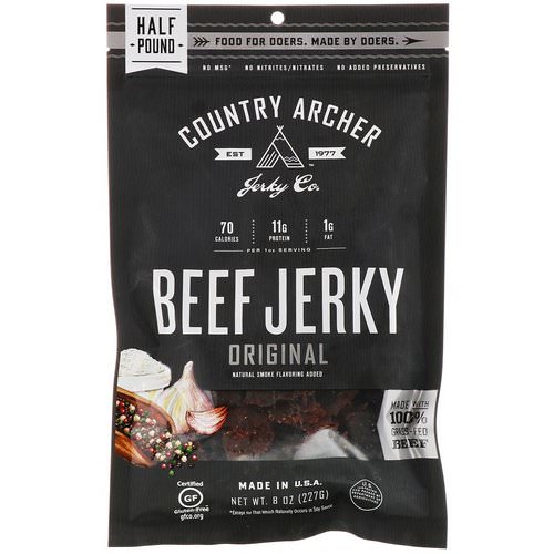 Country Archer Jerky, Beef Jerky, Original, 8 oz (227 g) فوائد