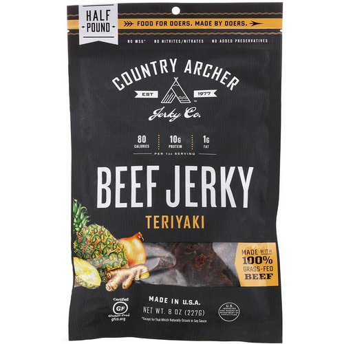 Country Archer Jerky, Beef Jerky, Teriyaki, 8 oz (227 g) فوائد
