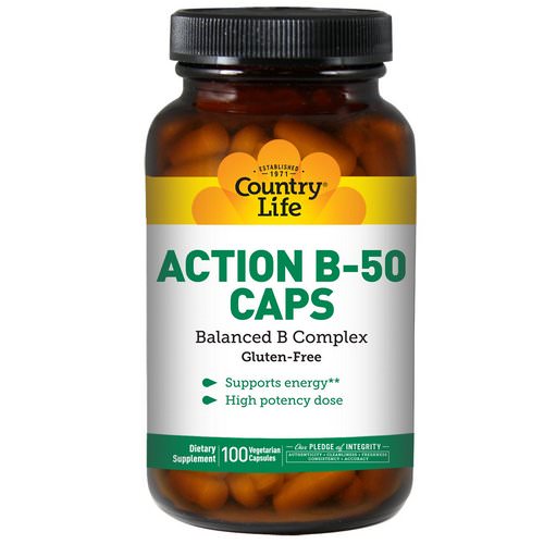 Country Life, Action B-50 Caps, 100 Veggie Caps فوائد