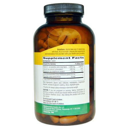 Country Life, Buffered Vitamin C, 1000 mg, 250 Tablets:الأنفل,نزا ,السعال