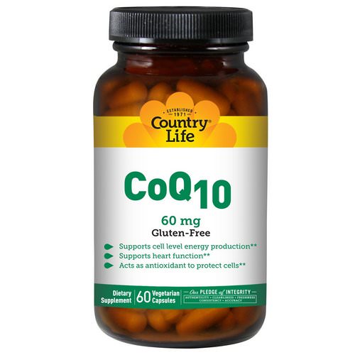 Country Life, CoQ10, 60 mg, 60 Veggie Caps فوائد