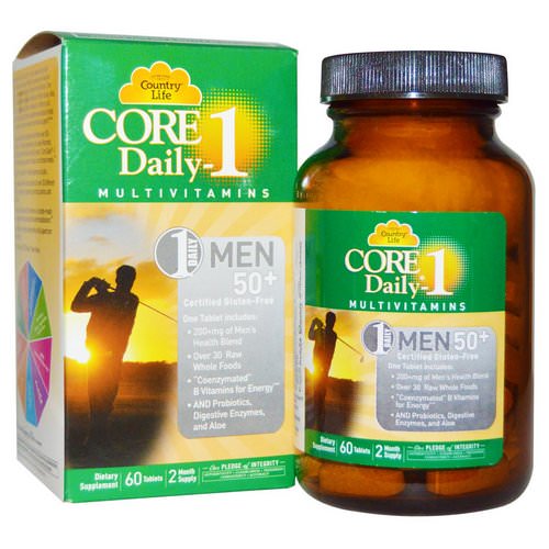 Country Life, Core Daily-1, Multivitamins, Men 50+, 60 Tablets فوائد