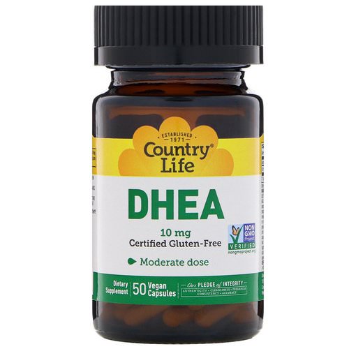 Country Life, DHEA, 10 mg, 50 Vegan Capsules فوائد