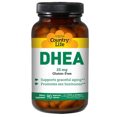 Country Life, DHEA, 25 mg, 90 Vegetarian Capsules فوائد