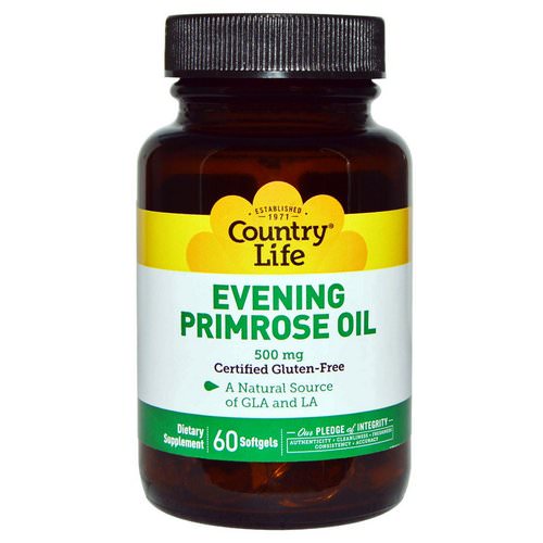 Country Life, Evening Primrose Oil, 500 mg, 60 Softgels فوائد