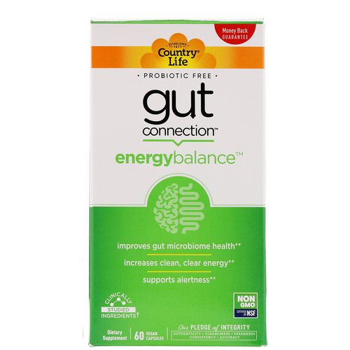 Country Life, Gut Connection, Energy Balance, 60 Vegan Capsules فوائد