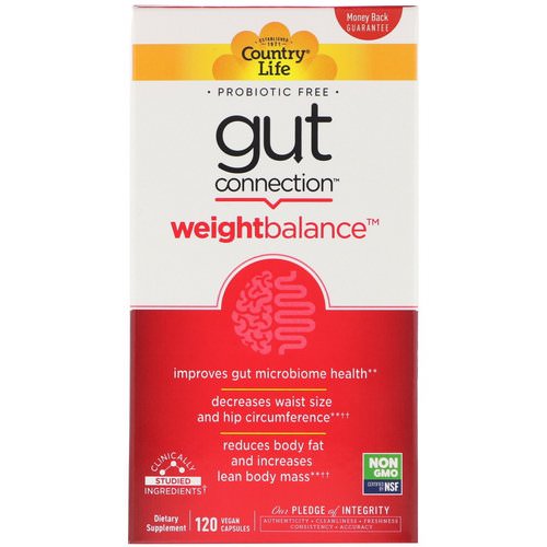 Country Life, Gut Connection, Weight Balance, 120 Vegan Capsules فوائد