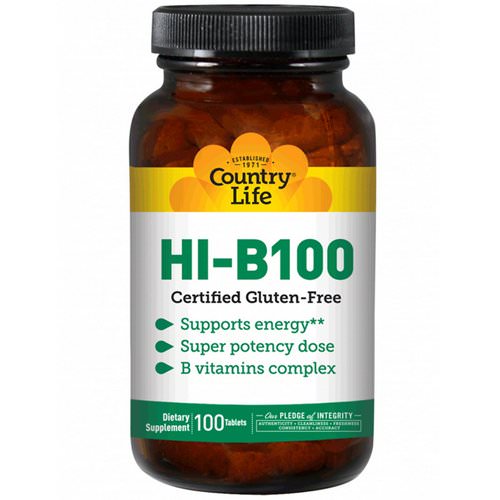 Country Life, HI-B100, 100 Tablets فوائد