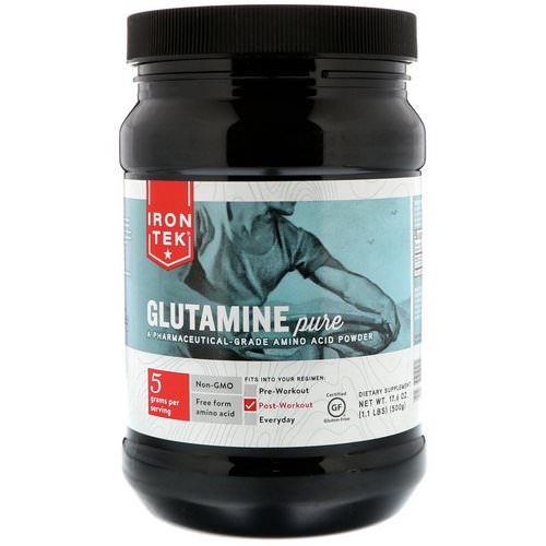 Country Life, Iron-Tek, Glutamine Pure, 17.6 oz (500 g) فوائد