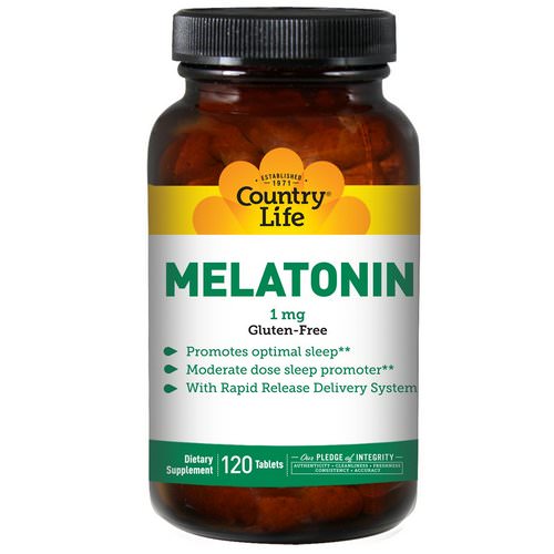 Country Life, Melatonin, 1 mg, 120 Tablets فوائد