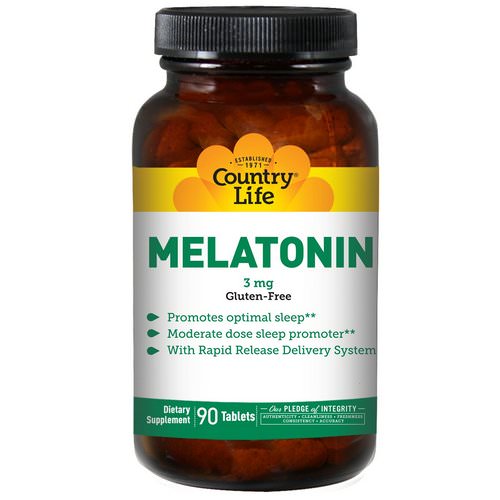 Country Life, Melatonin, 3 mg, 90 Tablets فوائد