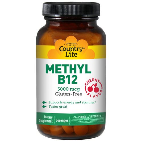 Country Life, Methyl B12, Cherry Flavor, 5000 mcg, 60 Lozenges فوائد