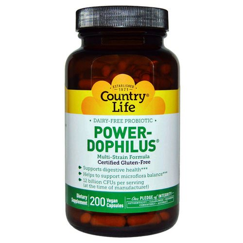 Country Life, Power-Dophilus, 200 Vegan Caps فوائد