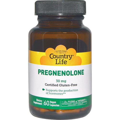 Country Life, Pregnenolone, 30 mg, 60 Veggie Caps فوائد
