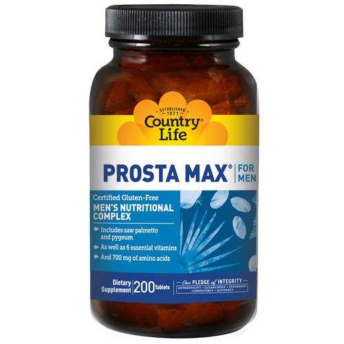 Country Life, Prosta Max, for Men, 200 Tablets فوائد