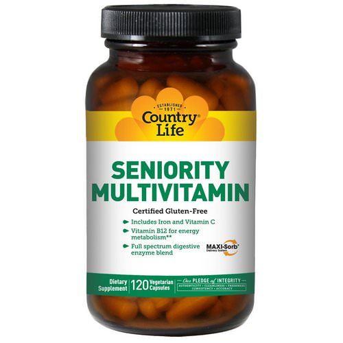 Country Life, Seniority Multivitamin, 120 Veggie Caps فوائد