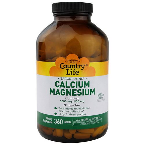 Country Life, Target-Mins, Calcium-Magnesium Complex, 360 Tablets فوائد