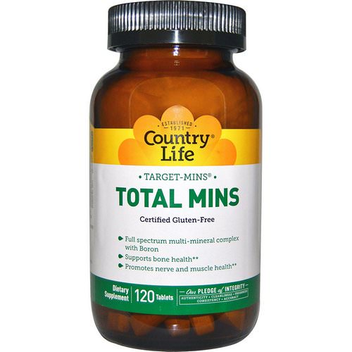Country Life, Target-Mins, Total Mins, 120 Tablets فوائد
