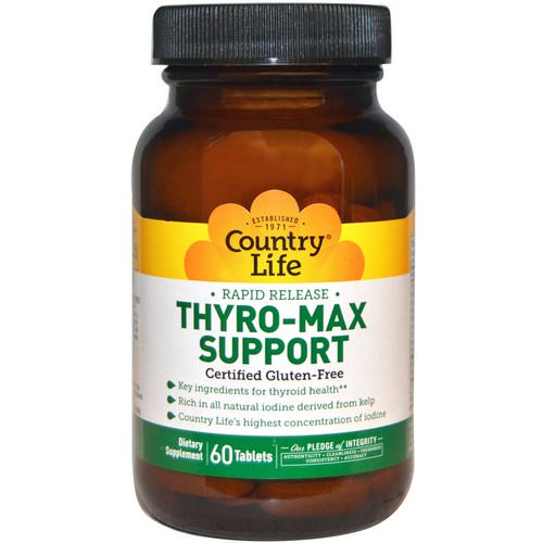 Country Life, Thyro-Max Support, 60 Tablets فوائد