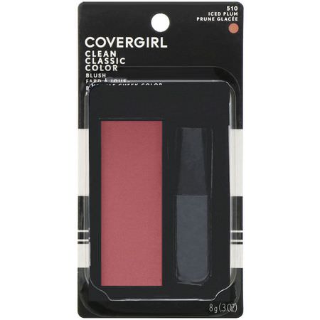 Covergirl, Clean, Classic Color Blush, 510 Iced Plum, .3 oz (8 g):Blush, وجه