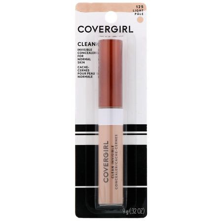 Covergirl, Clean Invisible Concealer, 125 Light, .32 oz (9 g):خافي العي,ب, ال,جه