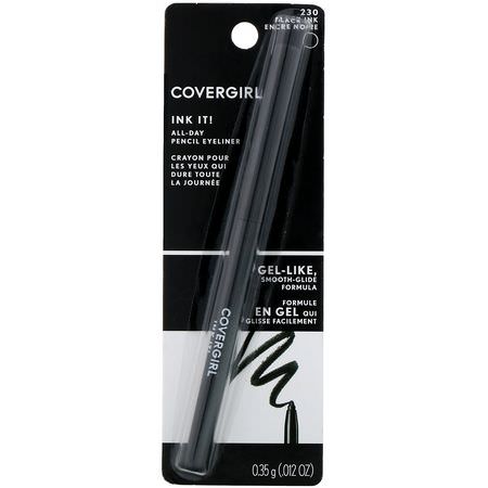 Covergirl, Ink it! All-Day Pencil Eyeliner, 230 Black Ink, .012 oz (0.35 g):كحل, عيون