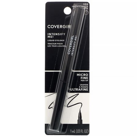 Covergirl, Intensify Me! Liquid Eyeliner, 300 Intense Black, .03 oz (1 ml):كحل, عيون
