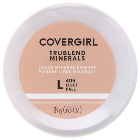Covergirl, Trublend, Loose Mineral Powder, 405 Light, .63 oz (18 g):رذاذ الإعداد, المسح,ق