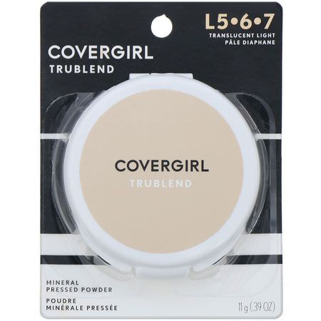 Covergirl, TruBlend, Mineral Pressed Powder, Translucent Light, .39 oz (11 g):رذاذ الإعداد, المسح,ق