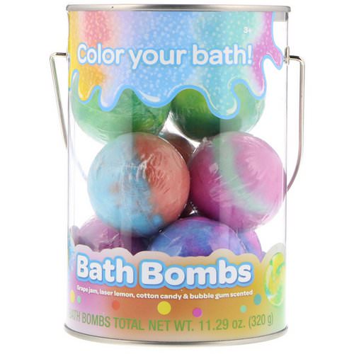 Crayola, Bath Bombs, Grape Jam, Laser Lemon, Cotton Candy & Bubble Gum Scented, 8 Bath Bombs, 11.29 oz (320 g) فوائد