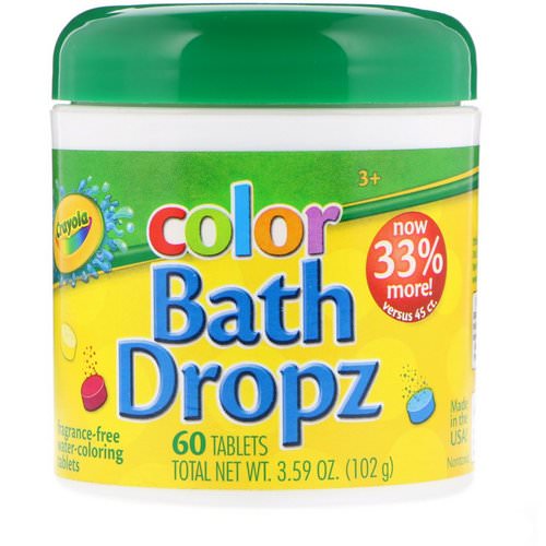 Crayola, Color, Bath Dropz, 60 Tablets فوائد