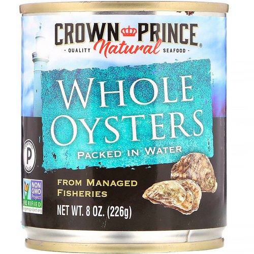 Crown Prince Natural, Whole Oysters, Packed In Water, 8 oz (226 g) فوائد