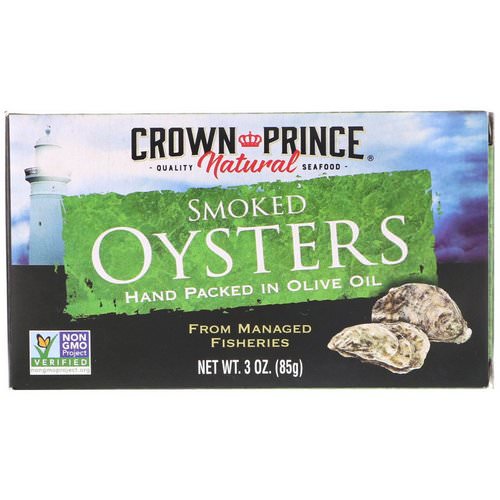 Crown Prince Natural, Smoked Oysters, In Olive Oil, 3 oz (85 g) فوائد