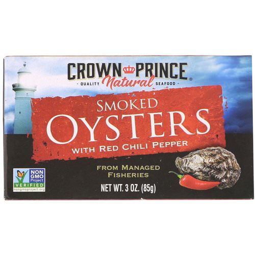 Crown Prince Natural, Smoked Oysters, with Red Chili Pepper, 3 oz (85 g) فوائد