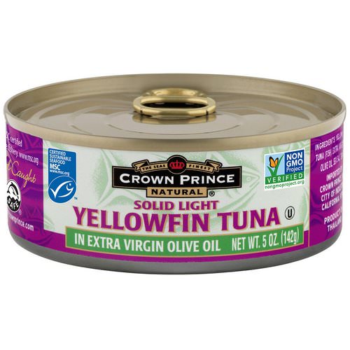 Crown Prince Natural, Yellowfin Tuna, Solid Light, In Extra Virgin Olive Oil, 5 oz (142 g) فوائد