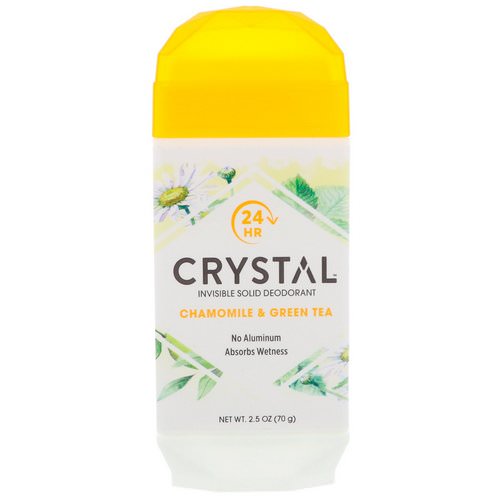 Crystal Body Deodorant, Invisible Solid Deodorant, Chamomile & Green Tea, 2.5 oz (70 g) فوائد
