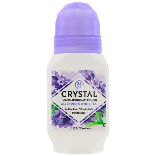 Crystal Body Deodorant, Natural Deodorant Roll-On, Lavender & White Tea, 2.25 fl oz (66 ml) فوائد