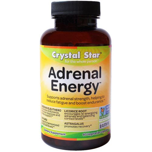 Crystal Star, Adrenal Energy, 60 Veggie Caps فوائد