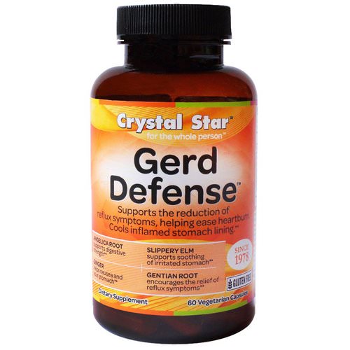 Crystal Star, GERD Defense, 60 Veggie Caps فوائد