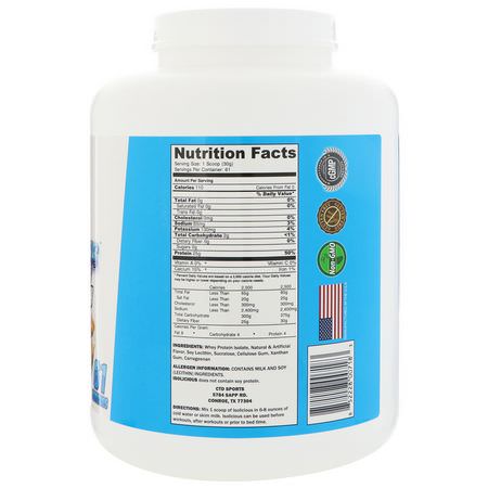 CTD Sports, Isolicious Grass Fed Whey Protein Isolate, Cinnamon Cereal Flavor, 4 lb (1830 g):بر,تين مصل اللبن, التغذية الرياضية