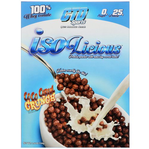 CTD Sports, Isolicious Protein Powder, Coco Cereal Crunch, 1.6 lb (744 g) فوائد