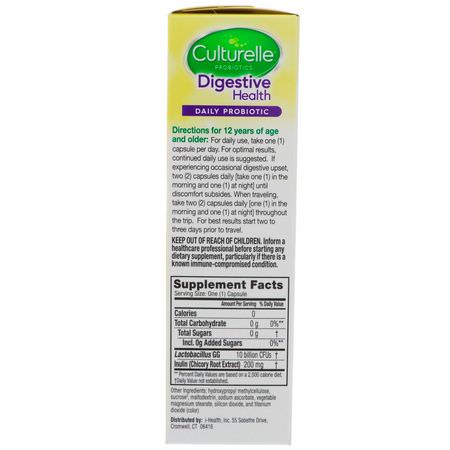 Culturelle, Digestive Health, Daily Probiotic, 50 Once Daily Vegetarian Capsules:الملبنة, البروبيوتيك
