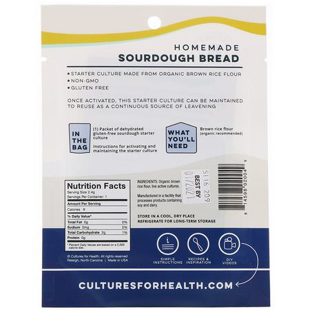 Cultures for Health, Gluten-Free Sourdough, 1 Packet, .08 oz (2.4 g):يلف, خبز